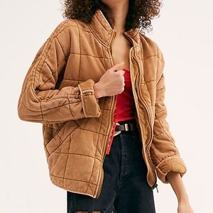 FREE PEOPLE DOLMAN QUILTED KNIT JACKET